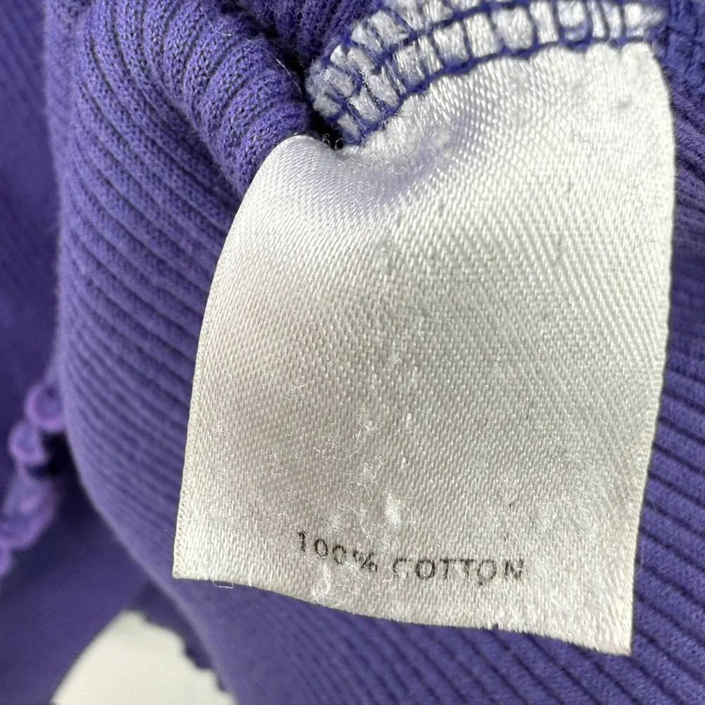Vintage Caslon Tank Top Womens S‎ Purple Lace Trim Ribbed Y2K